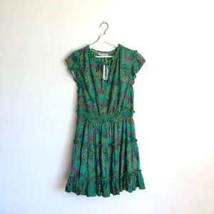 NWT Baltic Born Rio Short Dress | Green / Multicolor Floral Size Medium